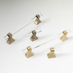 Transparent Acrylic Bar Pulls and Cabinet Knobs