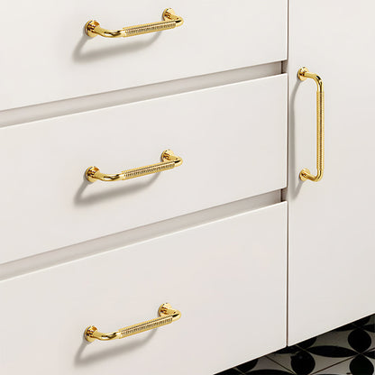 Threaded Ribbed Cabinet Handles and Pulls for Wardrobes
