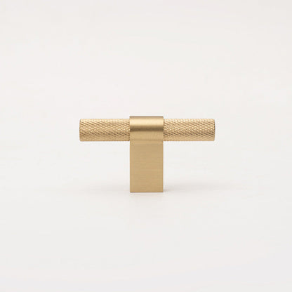 Black / Gold Knurled Round Bar Cabinet Pulls and Drawer Handles