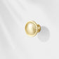 Fluted Arched Cabinet Pulls and Round Knobs, Gold / Gray
