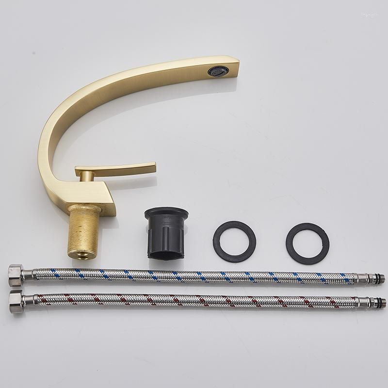 Cadenza Modern Crescent Waterfall Single-Handle Bathroom Sink Faucet