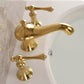 Antique Three Hole Widespread Bathroom Faucet