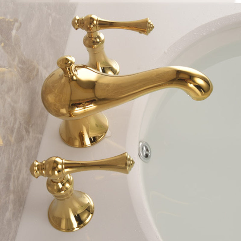 Veronae Vintage European Two-Handle 3-Hole Widespread Bathroom Sink Faucet