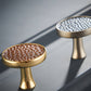 Textured Leather Inlay Cabinet Pulls and Knobs