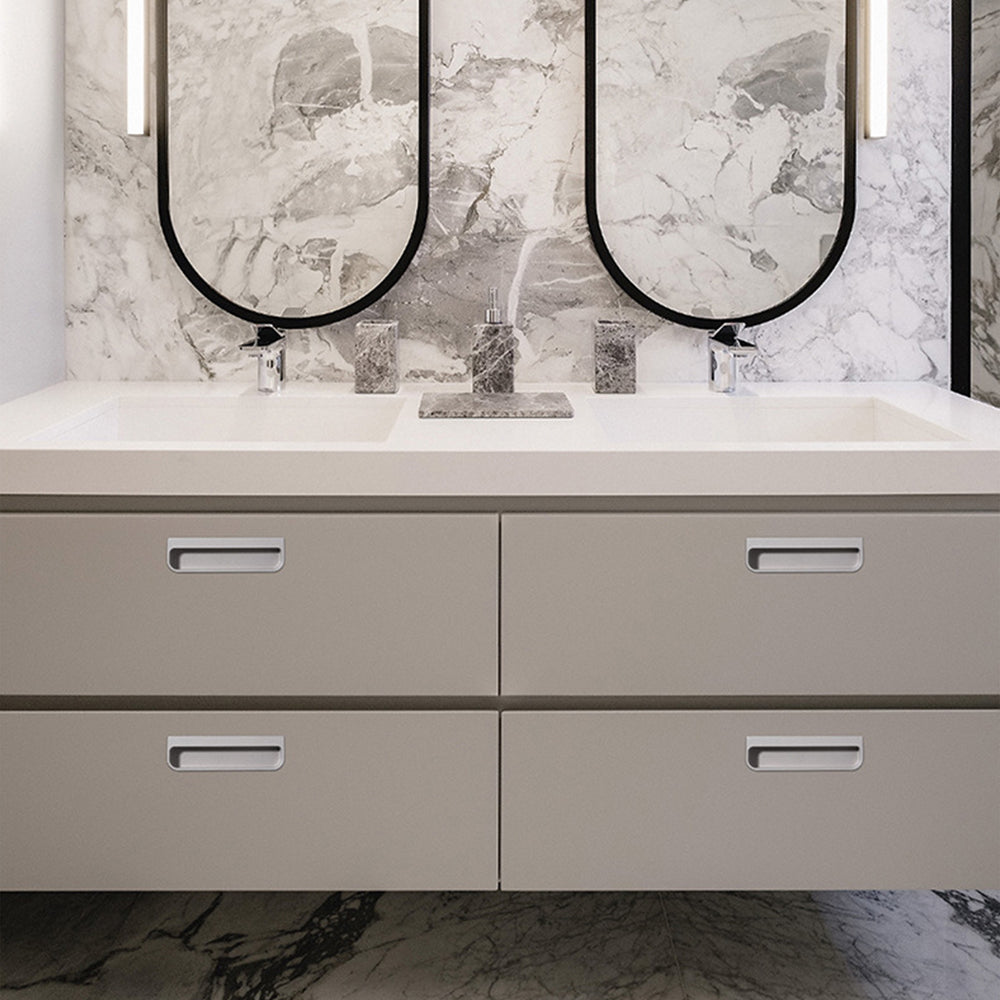 Multicolor Rounded Recessed Cabinet Pulls for Drawers