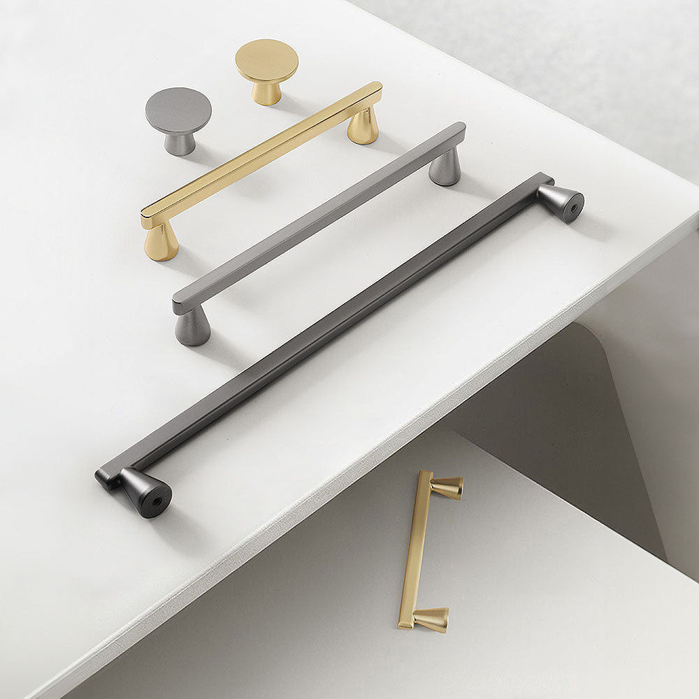 Slim Round Bar Cabinet Pulls and Knobs for Vanities