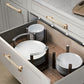 Gold Cabinet Pulls and Knobs with Color Insert