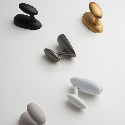 Solid Brass Pebble Wall Hooks for Coats & Towels