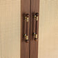 Wooden Round Bar Cabinet Handles with Brass Mounts
