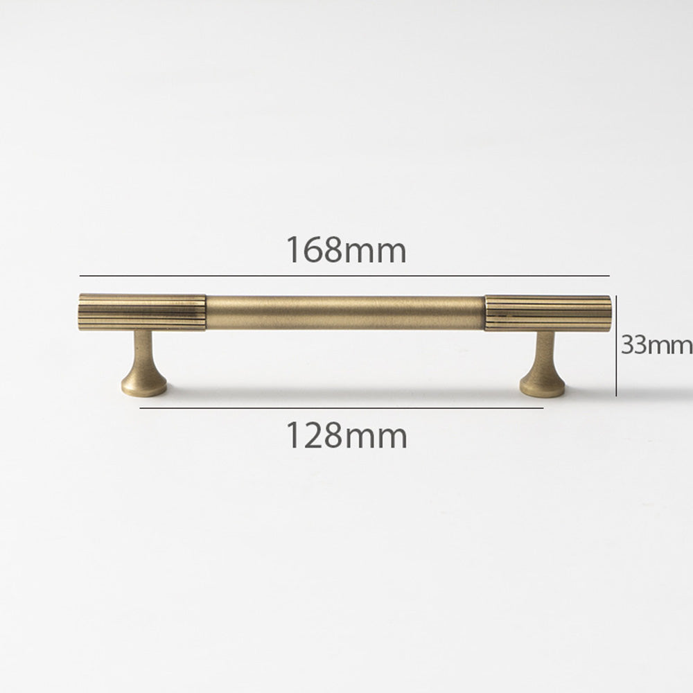 Fluted Metal Cabinet Pulls and Knobs for Kitchen Cabinets