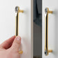 Faceted Crystal Glass Cabinet Pulls and Knobs in Gold
