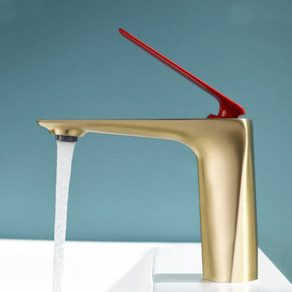Single Handle Single Hole Brass Vessel Bathroom Sink Faucet