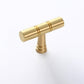 Gold Brass Round Bar Cabinet Handles and T-Bar Knobs