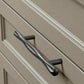Curved Zinc Alloy Cabinet Pulls in Gold and Dark Gray