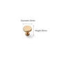 Gold Arched Cabinet Handles and Round Knobs