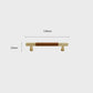 Cowhide Brass Cabinet Pulls and Knobs, Brown / Black Options