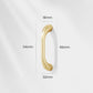 Fluted Arched Cabinet Pulls and Round Knobs, Gold / Gray