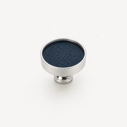 Colorful Leather Cabinet Pulls and Knobs, Stainless Steel