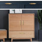 Ribbed Brass Cabinet Handles and Matching Knobs