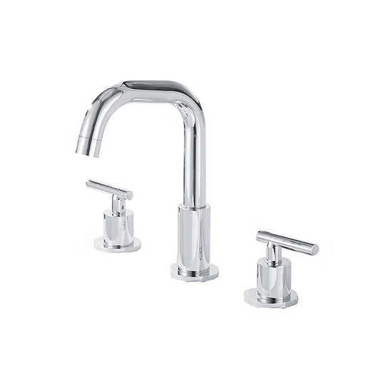 Uppsala 3-Hole Hot and Cold Bathroom Sink Faucet with 2-Mode Rotating Nozzle