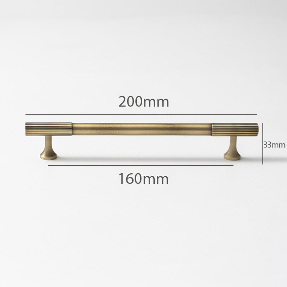 Fluted Metal Cabinet Pulls and Knobs for Kitchen Cabinets