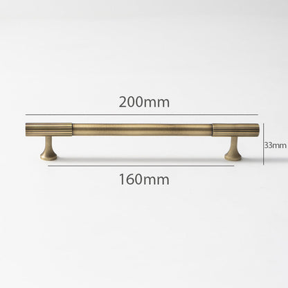 Fluted Metal Cabinet Pulls and Knobs for Kitchen Cabinets