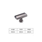 Grooved Black Gray Cabinet Handles and Knobs