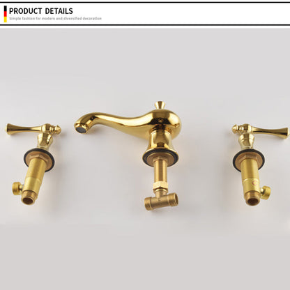 Veronae Vintage European Two-Handle 3-Hole Widespread Bathroom Sink Faucet