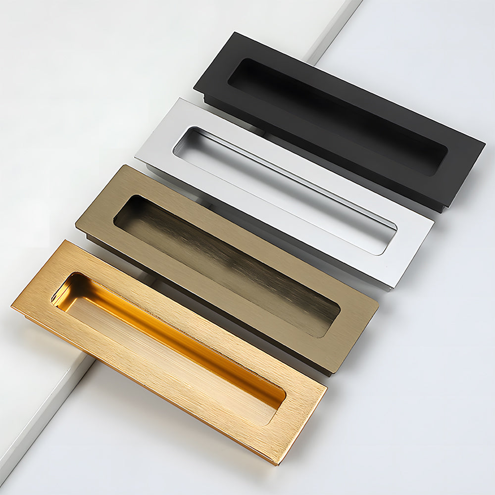 Rectangular Aluminum Recessed Finger Pulls