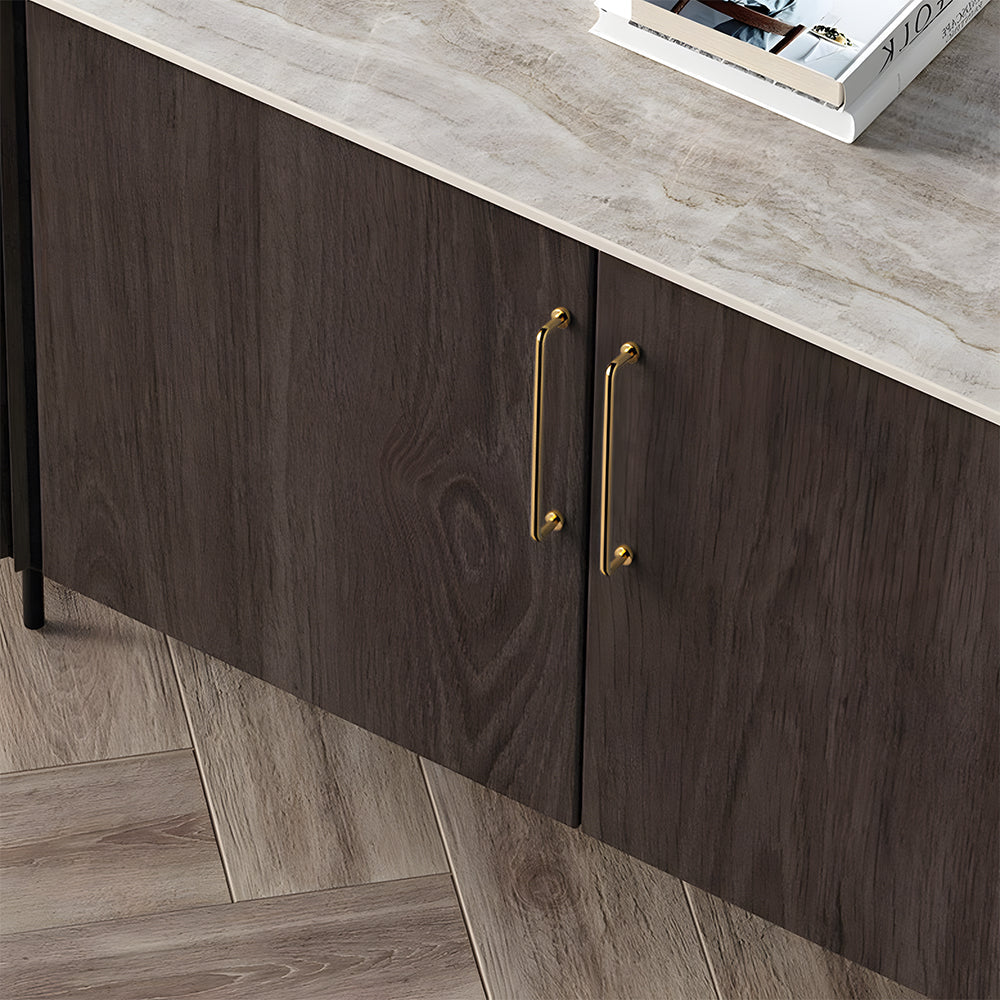 Vintage Slim Curved Cabinet Pulls and Knobs for Dressers