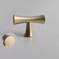 Gold Curved Cabinet Handles, Zinc Alloy T-Bar Pulls