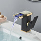 Luminous LED Color Changing Square Waterfall Bathroom Faucet