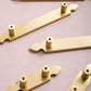 Gold Brass Cabinet Handles with Notched Flat Bar