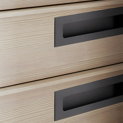 Rectangular Aluminum Recessed Finger Pulls