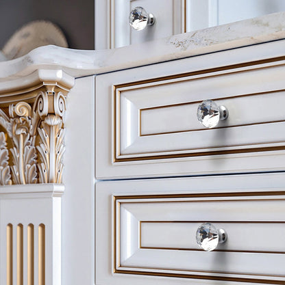 Faceted Crystal Drawer Pulls and Cabinet Knobs