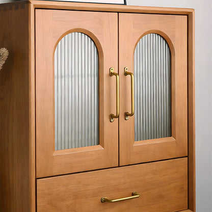 Gold Brass Surface-Mount Cabinet Handles with Backplate Options