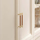 Cowhide Brass Cabinet Pulls and Knobs, Brown / Black Options
