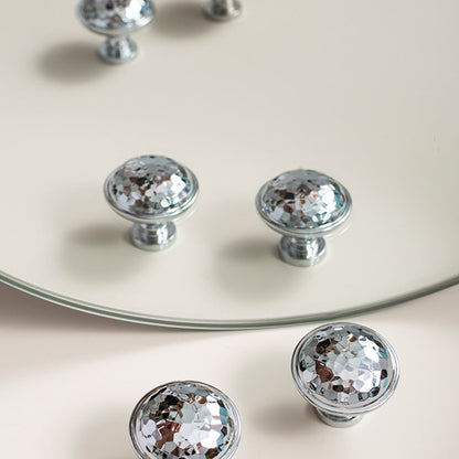 Hammered Silver Cabinet Pulls, Brass Bar Handles