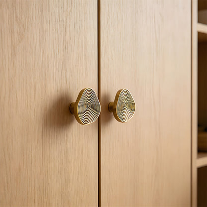 Organic Round Textured Zinc Alloy Cabinet Knobs
