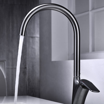 Brushed 360° Swivel Hot and Cold Kitchen Faucet