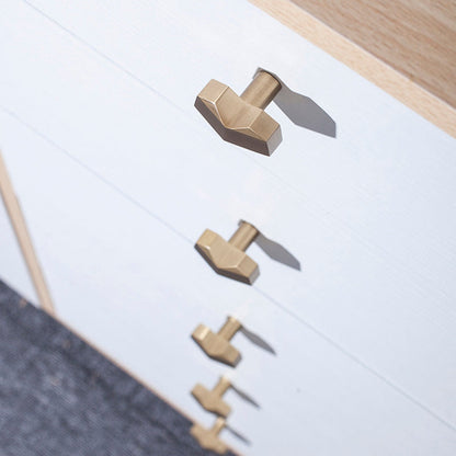 Heart-Shaped Brass Drawer Knobs for Cupboards
