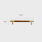Cowhide Brass Cabinet Pulls and Knobs, Brown / Black Options