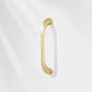Fluted Arched Cabinet Pulls and Round Knobs, Gold / Gray