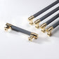 Two-Tone Ribbed Aluminum Alloy Cabinet and Drawer Pulls