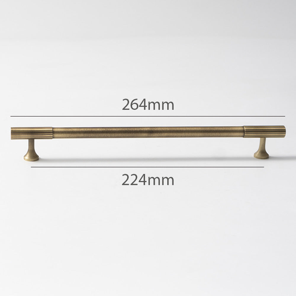 Fluted Metal Cabinet Pulls and Knobs for Kitchen Cabinets