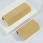 Brass Hidden Finger Cabinet Pulls with Brushed Gold Finish