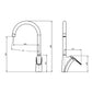 Mixer Tap Brushed Swivel  Deck Mounted Kitchen Sink Faucet