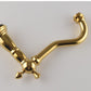 Double Handle Vintage Brass Bathroom Faucets For 3 Hole Sink