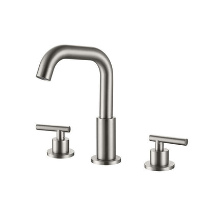 Uppsala 3-Hole Hot and Cold Bathroom Sink Faucet with 2-Mode Rotating Nozzle