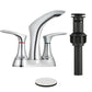 3 Holes Double Handle Stainless Steel Hot And Cold Bathroom Faucets